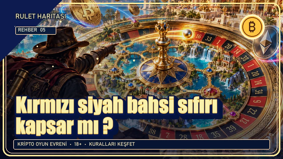 Kırmızı siyah bahsi sıfırı kapsar mı? için kripto temalı oyun kapağı