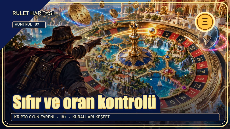 Sıfır ve oran için kripto temalı kontrol görseli